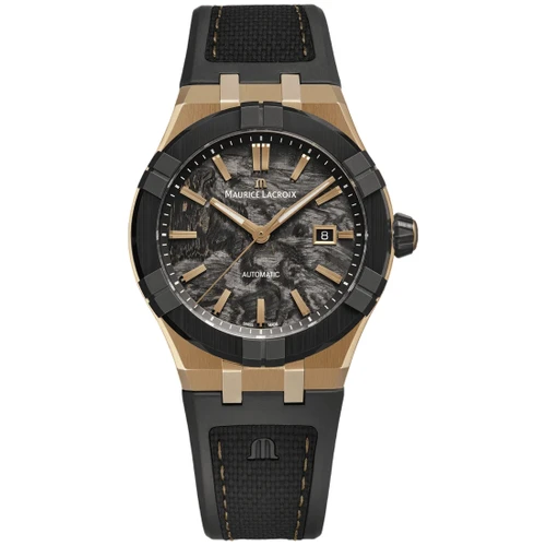 Maurice Lacroix AIKON-IC Frozen Carbon Watch | Swiss Automatic | 43mm | Black | Bi-Rubber | Limited Edition