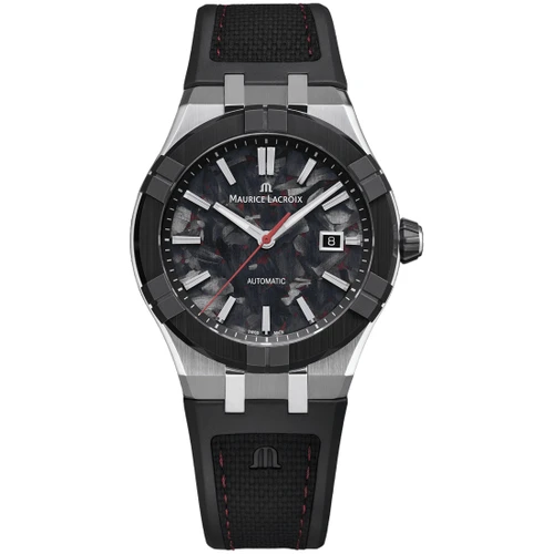Maurice Lacroix AIKON-IC Frozen Carbon Watch | Swiss Automatic | 43mm | Red | Bi-Rubber