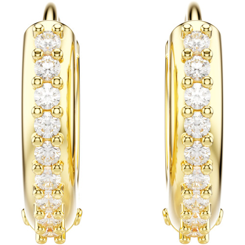 Swarovski Matrix Mini Hoop Earrings | Crystal | Gold-Tone Finish