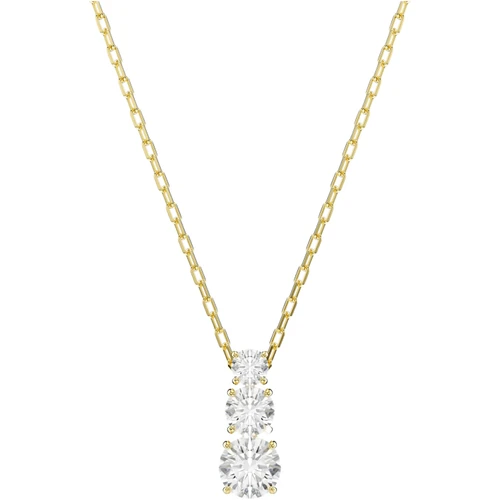 Swarovski Stilla Attract Trilogy Pendant | White | Gold-Tone Finish