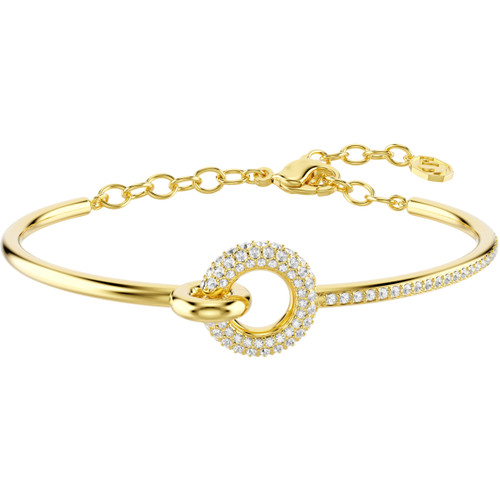 Swarovski Dextera Soft Bangle | Crystal | Gold-Tone Finish