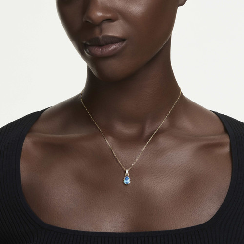 Swarovski Mp Chroma Pear Pendant | Gold-Tone Finish
