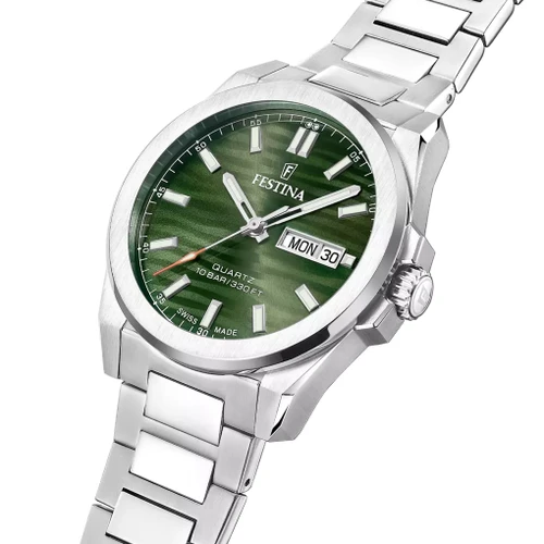 Festina Swiss Made Watch | Swiss Quartz | 39.8mm | Green