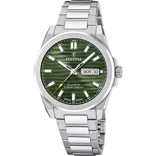 Festina Swiss Made Watch | Swiss Quartz | 39.8mm | Green