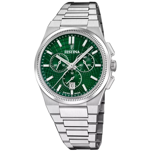 Festina Swiss Made Chronograph Watch | Swiss Quartz | 42.5mm | Green
