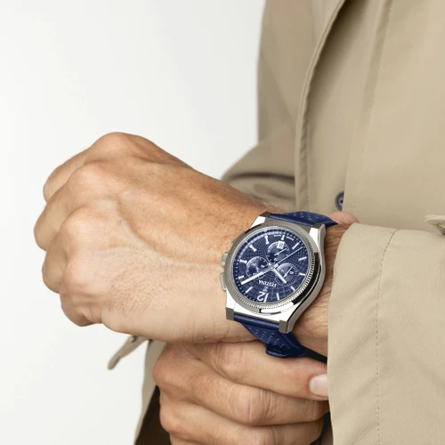 Festina Swiss Made Chronograph Watch | Swiss Quartz | 42.5mm | Blue | Blue Leather Strap