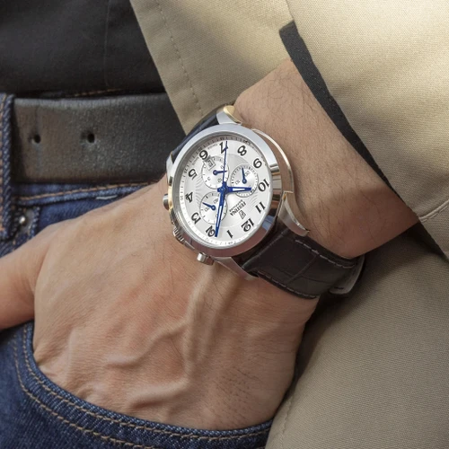 Festina Swiss Made Chronograph Watch | Swiss Quartz | 39.3mm | White | Leather Strap