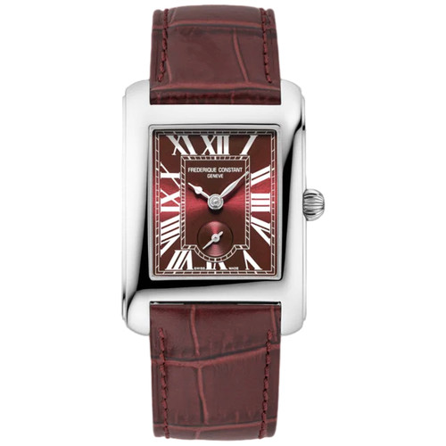 Frederique Constant Classics Watch | Carree Small Seconds | Swiss Quartz | 36mm x 18mm | Red