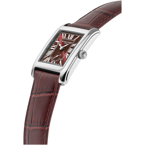 Frederique Constant Classics Watch | Carree Small Seconds | Swiss Quartz | 36mm x 18mm | Red