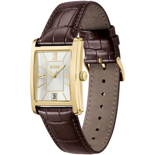 Boss Principle Dress Men's Watch | 39mm | Quartz | Gold | Brown