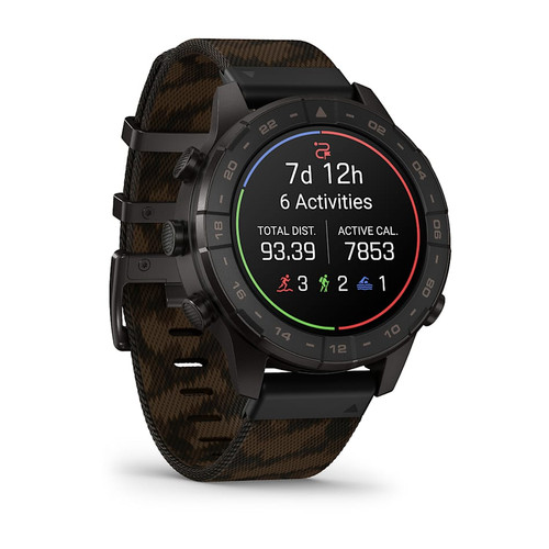 Garmin MARQ Commander Gen 3 Sapphire AMOLED Watch | 47mm | Titanium | Nylon Strap | Extra Black Strap