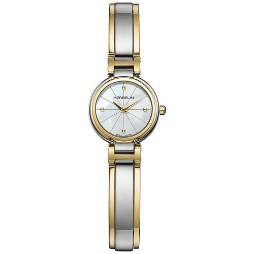 Herbelin Lady H Watch | 22mm | Quartz | Mother Of Pearl | Two Tone Bangle Bracelet