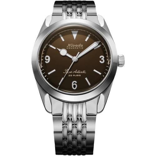 Nivada Grenchen Super Antarctic 3.6.9 Watch | 38mm | Automatic | Brown | Beads of Rice Bracelet
