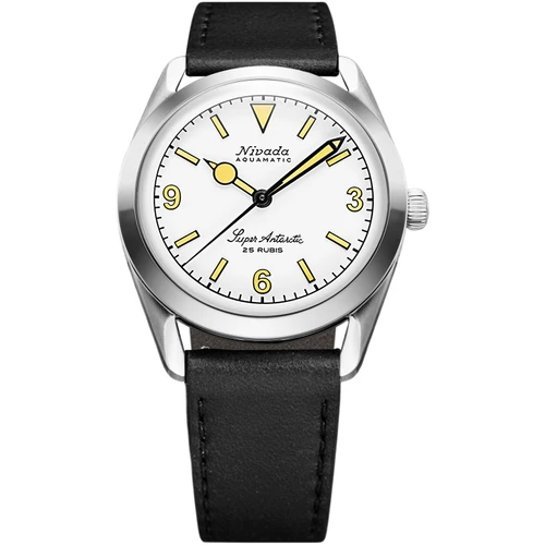 Nivada Grenchen Super Antarctic 3.6.9 Watch | 38mm | Automatic | White | Tropic Rubber
