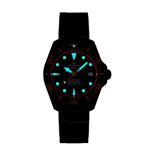 Certina DS Action Diver's Watch | Powermatic 80 | 38mm | Swiss Automatic | Black | Extra Strap