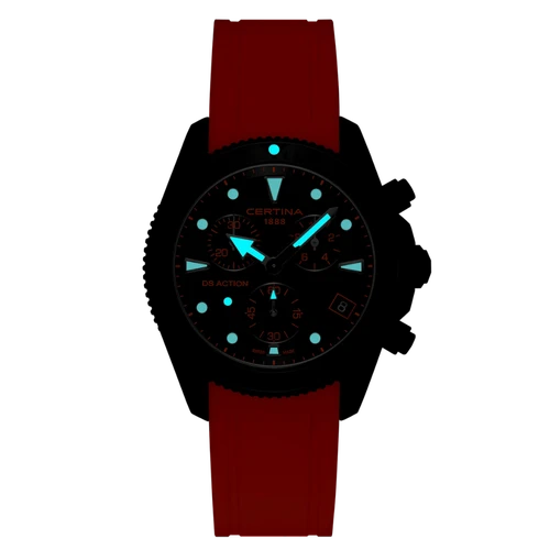 Certina DS Action Chrono Watch | Powermatic 80 | 42mm | Swiss Automatic | Orange