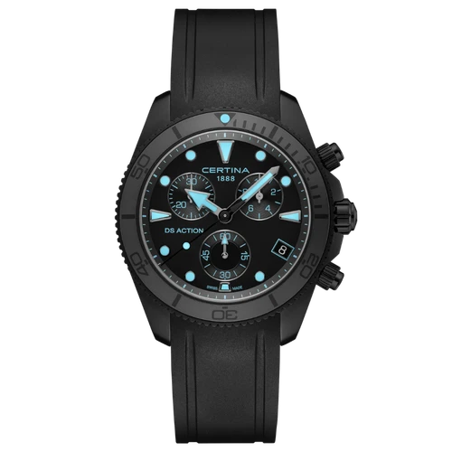  Certina DS Action Chrono Watch | Powermatic 80 | 42mm | Swiss Automatic | Black