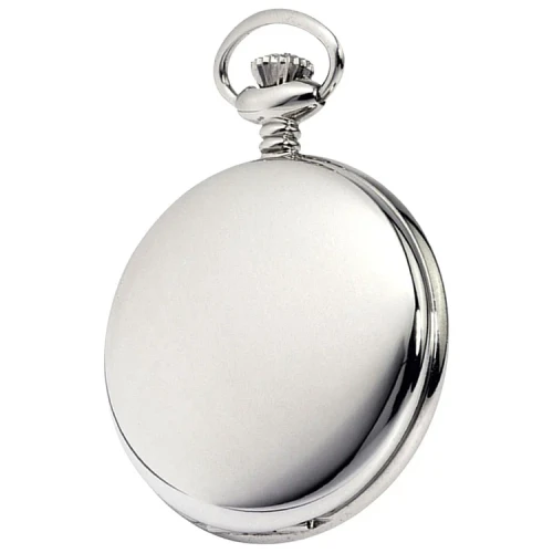 Woodford Burleigh Half Hunter Quartz Pocket Watch | White | Silver Chain