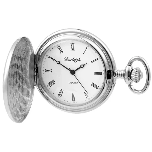 Woodford Burleigh Half Hunter Pocket Watch | Quartz | Watch Chain | 1231