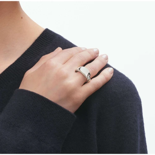 Georg Jensen Signet Ring Size 54 | Reflect Collection | Sterling Silver