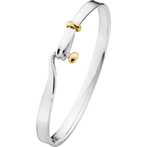 Georg Jensen Torun Bangle | Sterling Silver | 18ct Yellow Gold | Medium