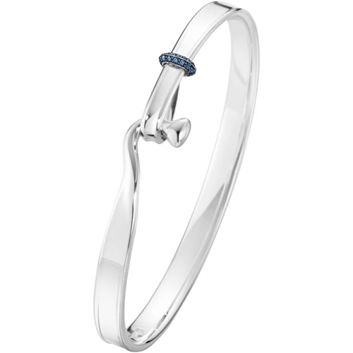 Georg Jensen Torun Blue sapphire Bangle | Sterling Silver | Medium