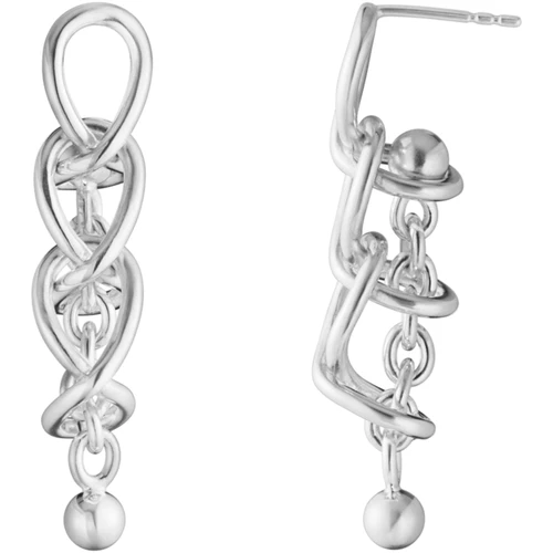 Georg Jensen Three Link Drop Earrings | Weft Collection | Sterling Silver