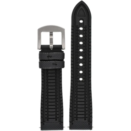 LBS Black Premium Waterproof Hybrid Strap | 20mm