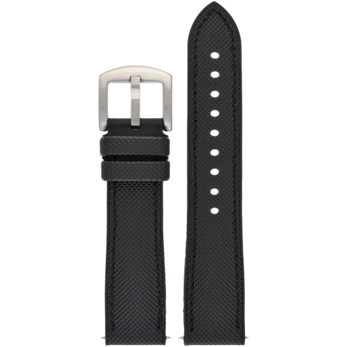 LBS Black Premium Waterproof Hybrid Strap | 18mm