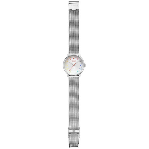 Mondaine Doppio Bauhaus Watch | 33mm | Swiss Quartz | Silver