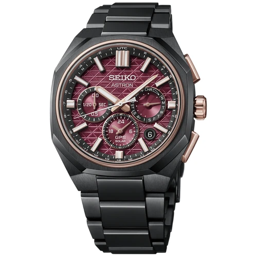 Seiko Astron GPS Solar Crystal Formation Watch | 43mm | Burgundy | Limited Edition