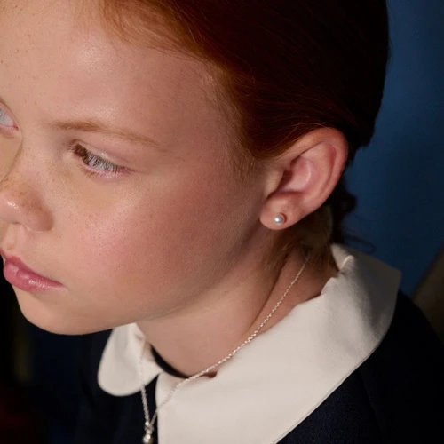 Little Star Evie Pearl Stud Earrings | Sterling Silver