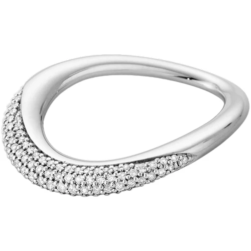 Georg Jensen 0.29ct Diamond Pave Ring Size 54 | Offspring Collection | Material to Verify