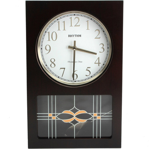 Rhythm Musical Wooden Wall Clock With Westminster Chime CMJ564NR06
