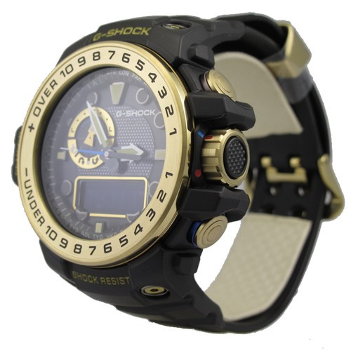 G-Shock Gulfmaster Black & Gold Triple Sensor Watch GWN