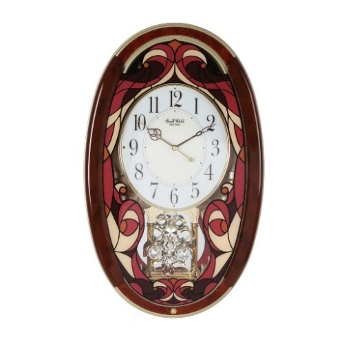 Rhythm Chateau Magic Motion with Swarovski Crystal Musical Wall Clock