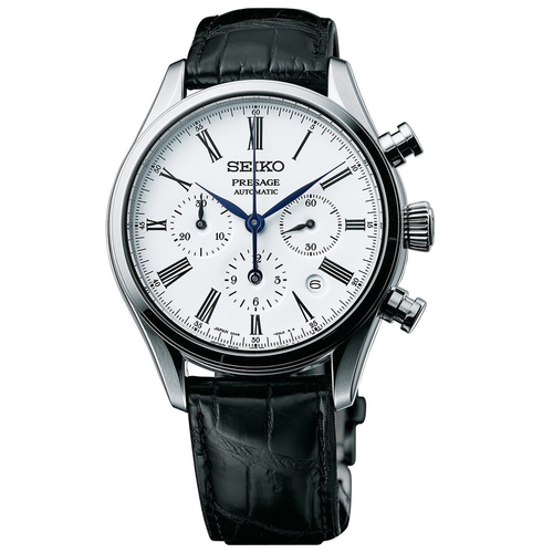 Seiko Presage Enamel Chronograph Watch SRQ023J1