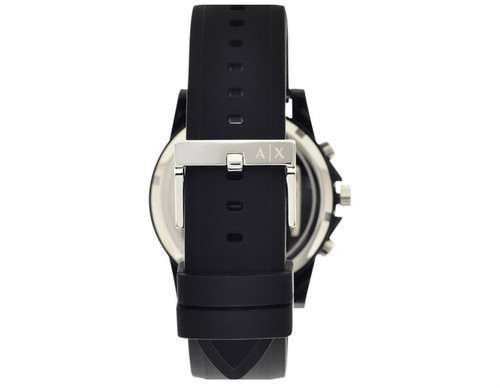 Armani Exchange Replacement Watch Strap For AX1326 Black Silicon