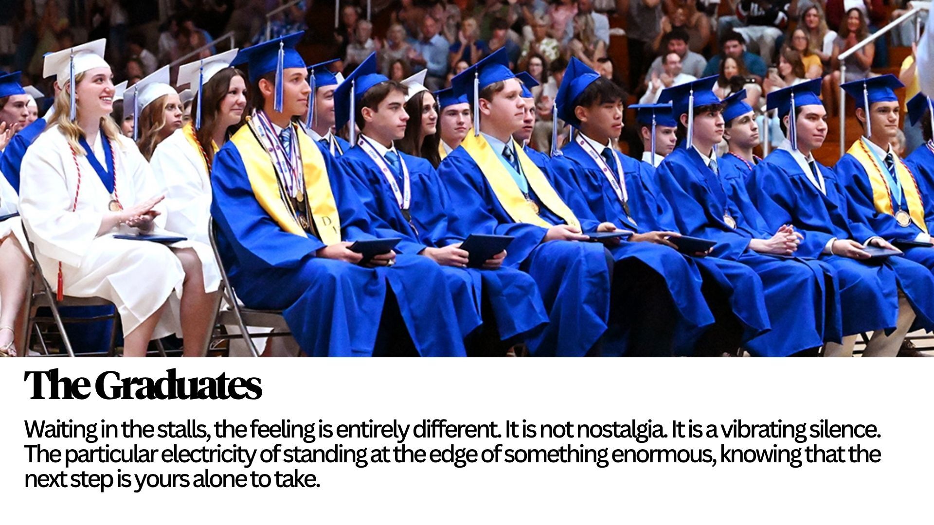 Graduates waiting in the stalls