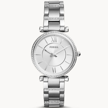 ES4341:Fossil Ladies Carlie Silver Bracelet Watch