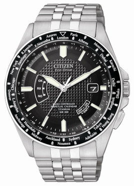 Citizen Radio Controlled World Time Titanium Watch CB0030-56E