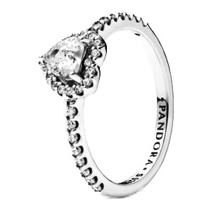 Pandora Elevated Heart Ring Sterling Silver 198421C01-56
