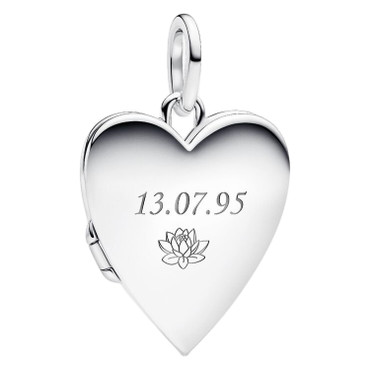 393160c01 Pandora Engravable Openable Heart Pendant Silver 394013C01