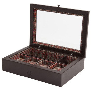 WOLF x WM Brown 4 Piece Watch Accessory Box Brown 800693