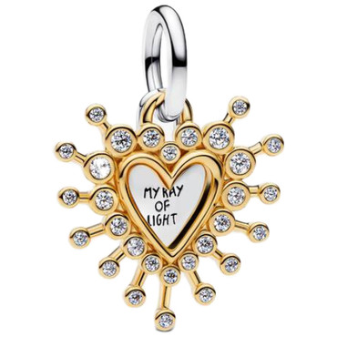 Pandora Heart Double Dangle Sterling Silver 764141C01