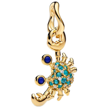 Pandora Crab Dangle Charm 14k Gold-Plated 764684C01
