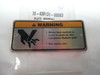 Hobart Metal Warning Label Meat Grinder Foot Switch  438131-83