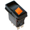 Momentary On/Off Carling Switch Black 19994 Amber 125V