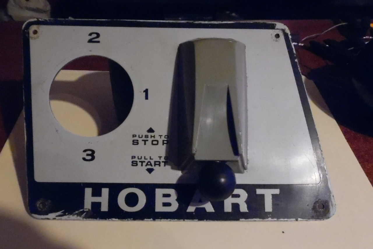 Hobart D300 On-Off Switch Plate Push Pull Style Used Single Phase