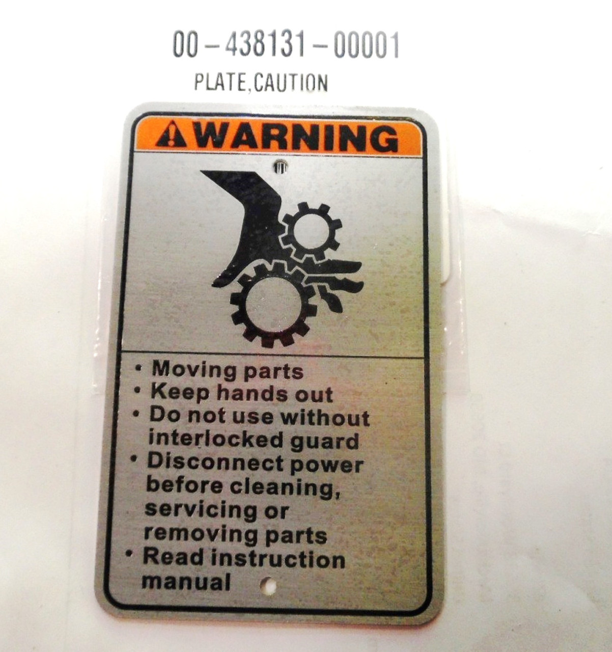 Hobart Metal Caution Label 00-438131-00001